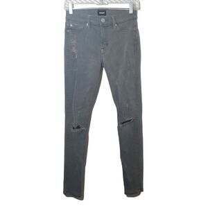 Hudson Nico womens super skinny jeans 27 olive green distressed grunge